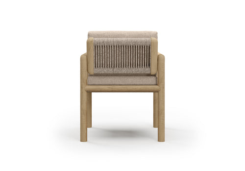 Caleo-natural Dining Chair with Armrest