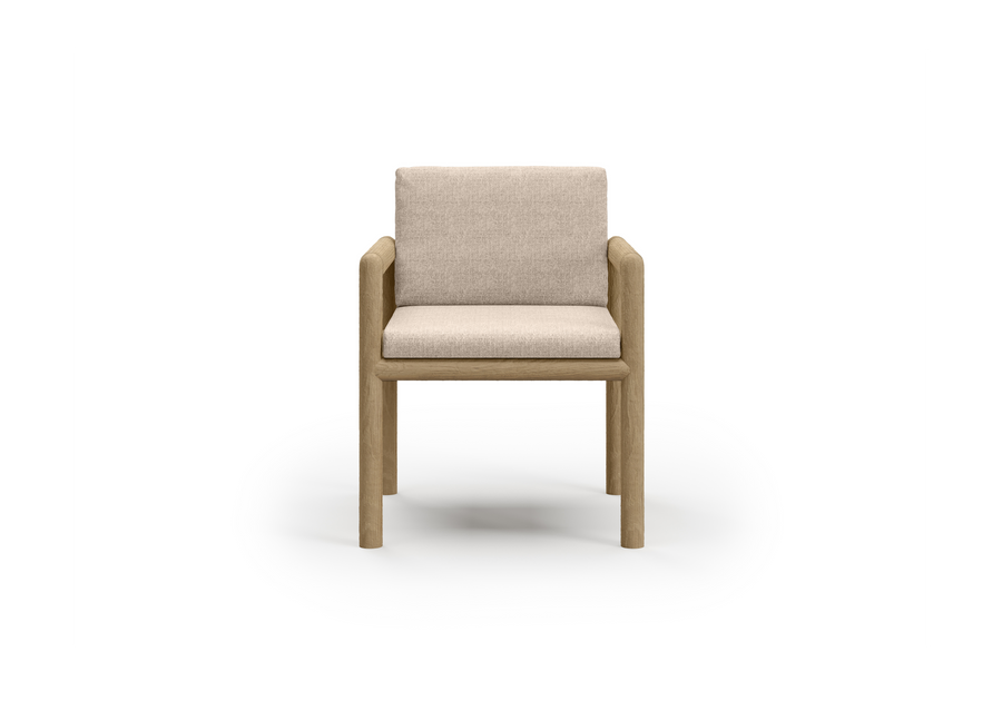 CALEO-natural DINING CHAIR WITH ARMREST