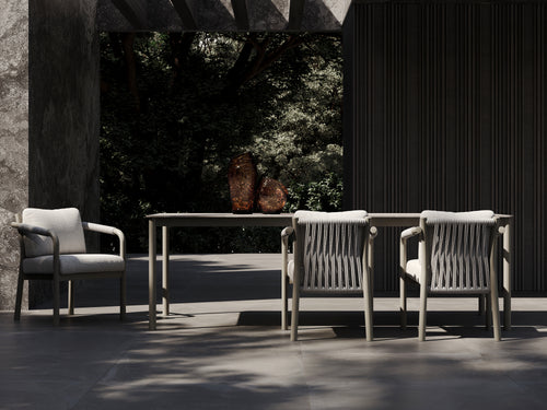 LORVAIN-silver DINING TABLE FOR 8