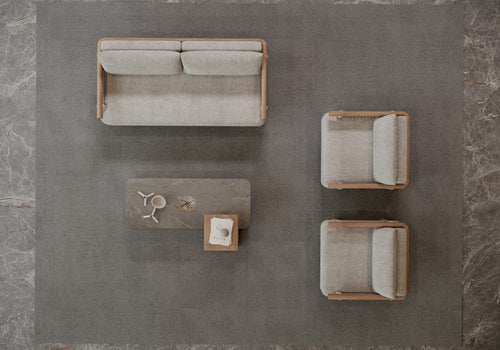 ALVO-bisque 2 SEATER LOUNGE SET