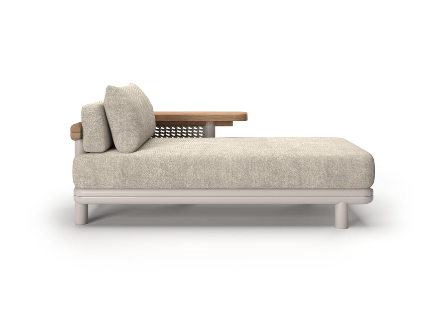 ALVO-bisque RIGHT SUN LOUNGER MODULE