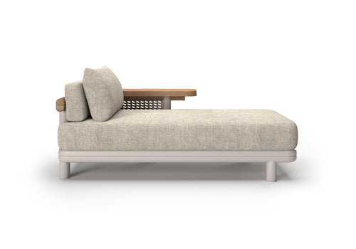ALVO-bisque RIGHT SUN LOUNGER MODULE