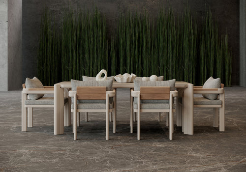 ALVO-bisque DINING SET FOR 6