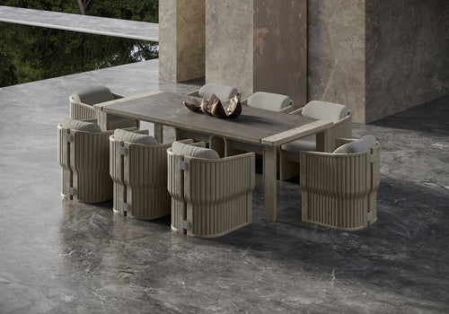 ELYTHIA-ash DINING SET FOR 8