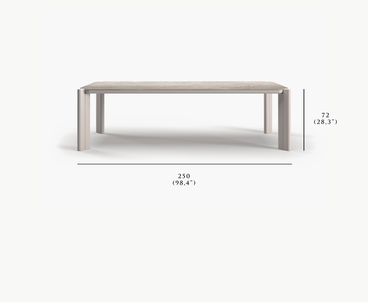 ALVO-bisque DINING TABLE FOR 8