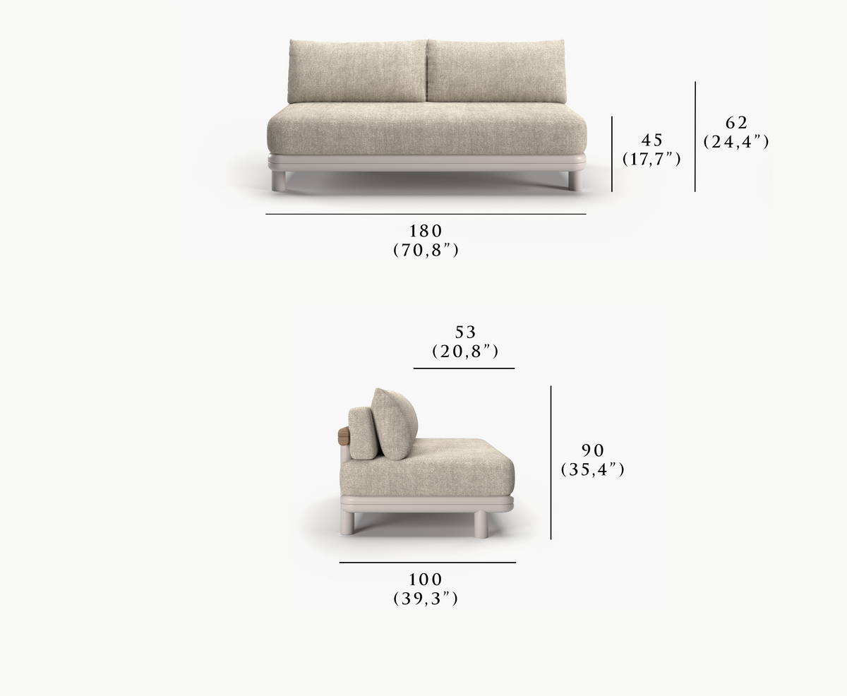 ALVO-bisque 2 SEATER  CENTRAL MODULE