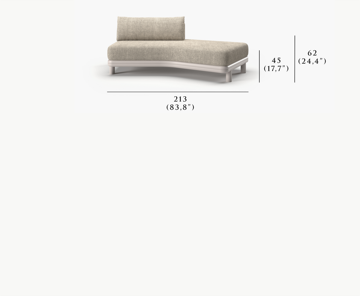 ALVO-bisque 2 SEATER LEFT ANGLE MODULE