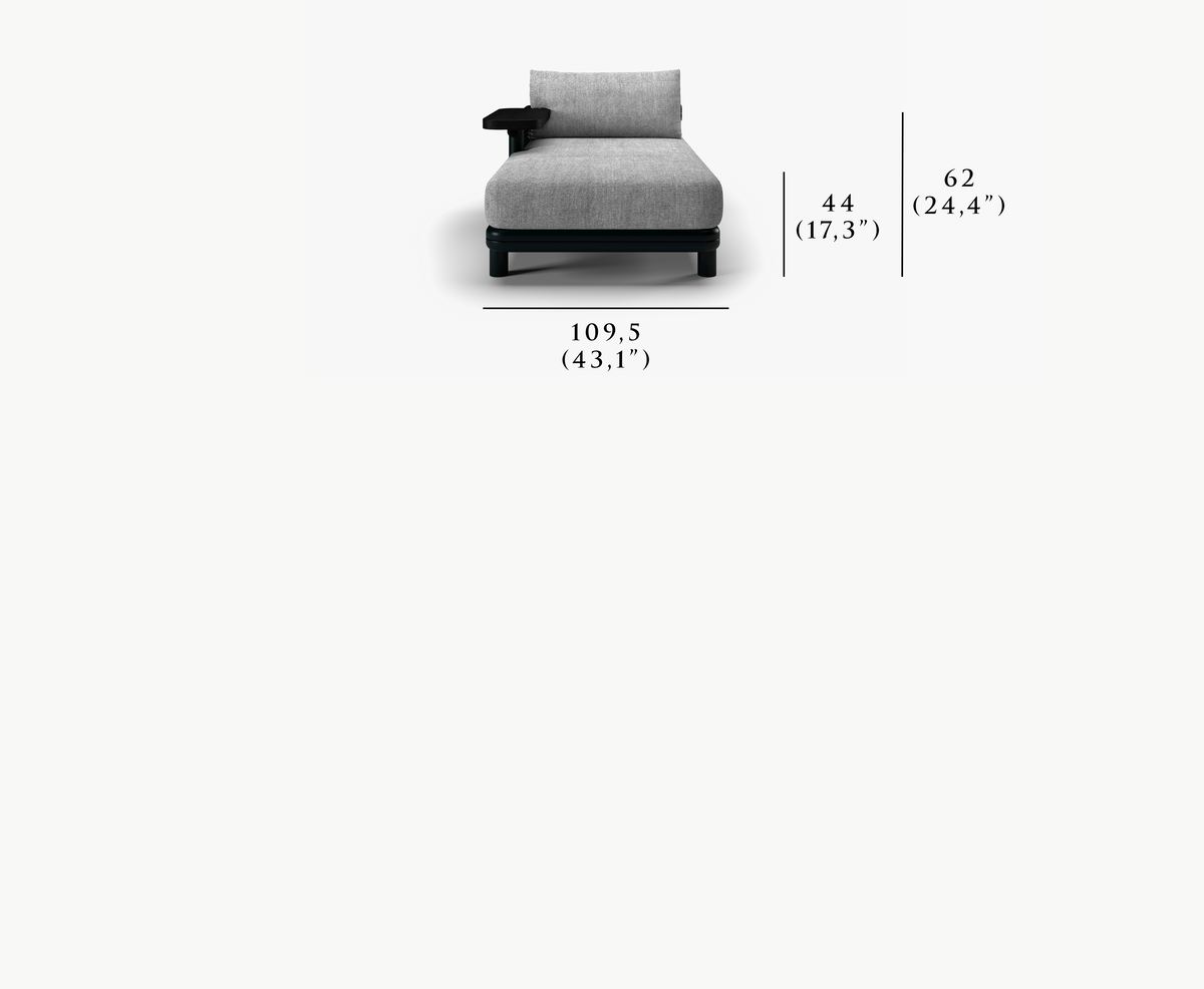 ALVO-fern LEFT SUN LOUNGER MODULE