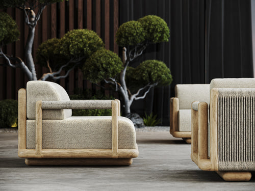 Caleo-natural 2-Seater Lounge Set