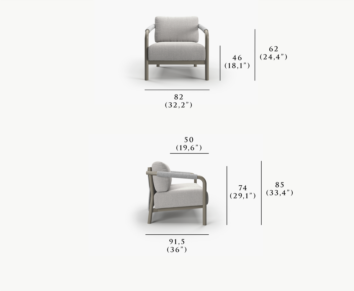 LORVAIN-silver ARMCHAIR