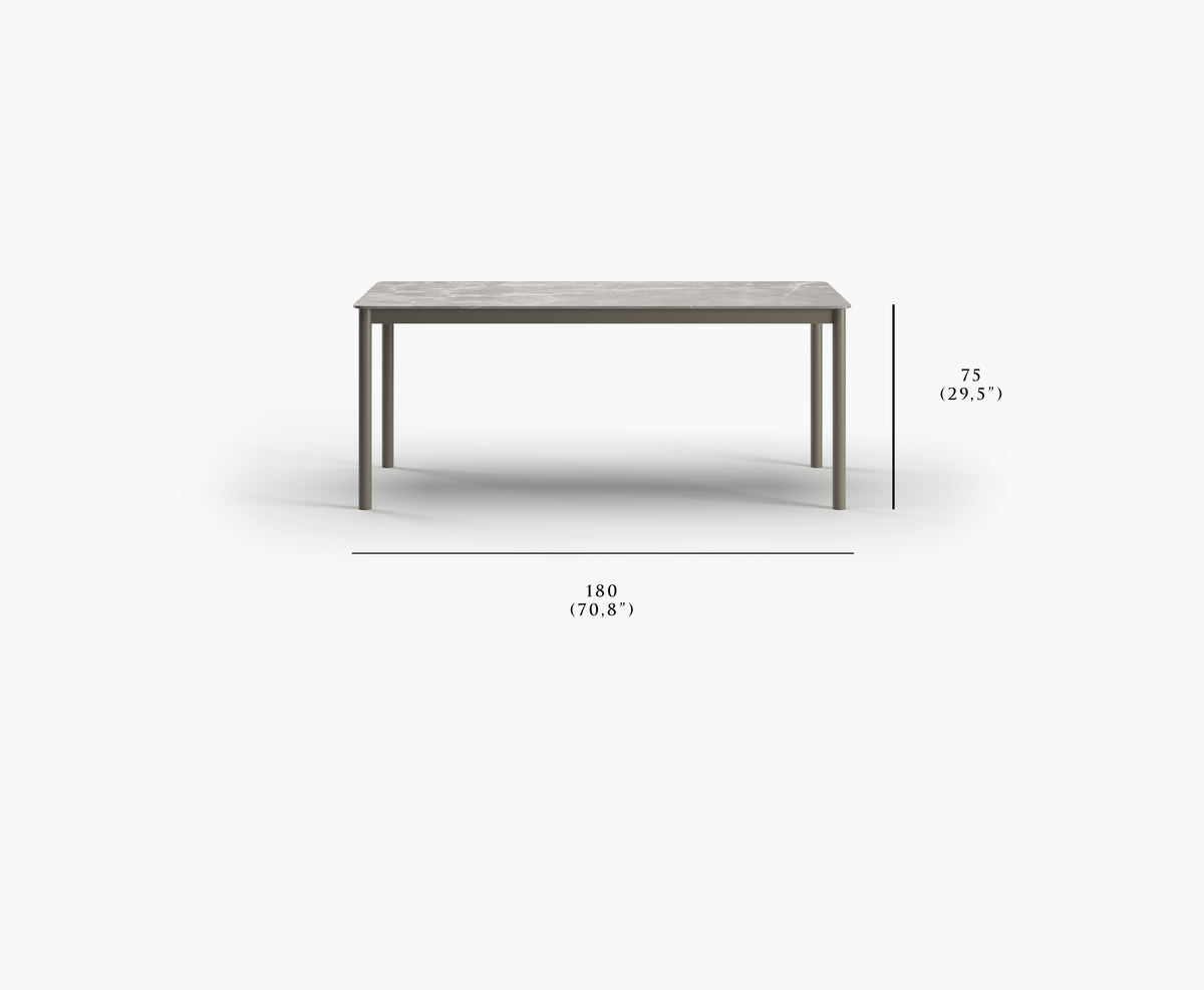 LORVAIN-silver DINING TABLE FOR 6