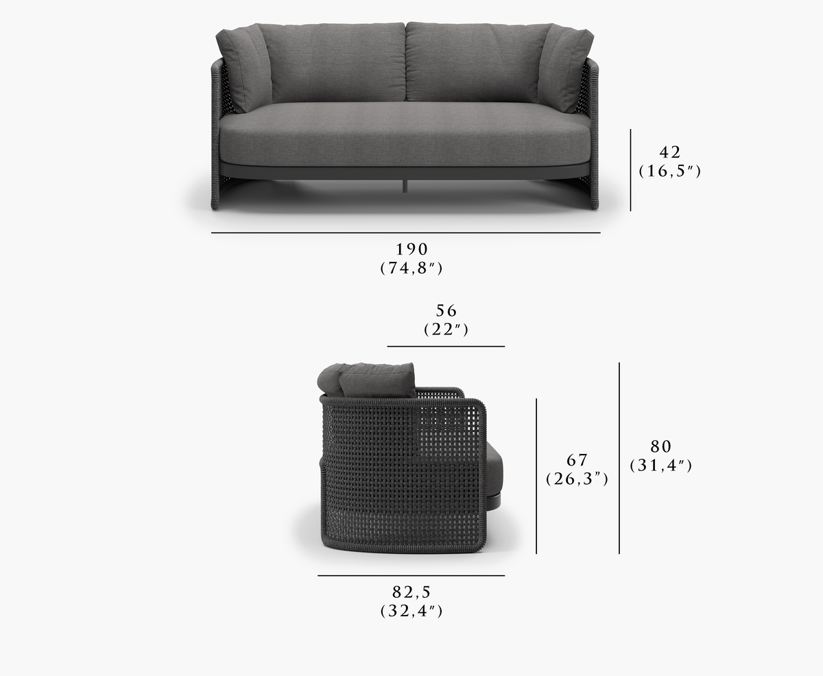 MIURA-nighfall 2 SEATER SOFA