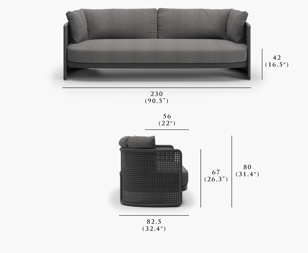 MIURA-nighfall 3 SEATER SOFA