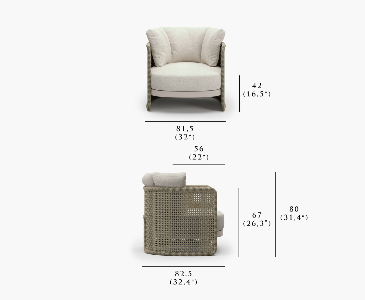 MIURA-bisque ARMCHAIR