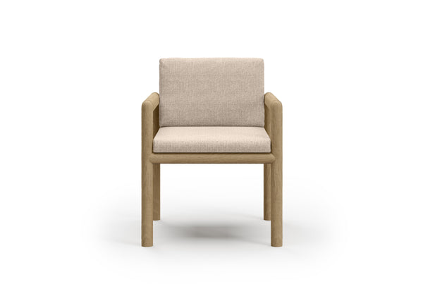 Caleo-natural Dining Chair with Armrest