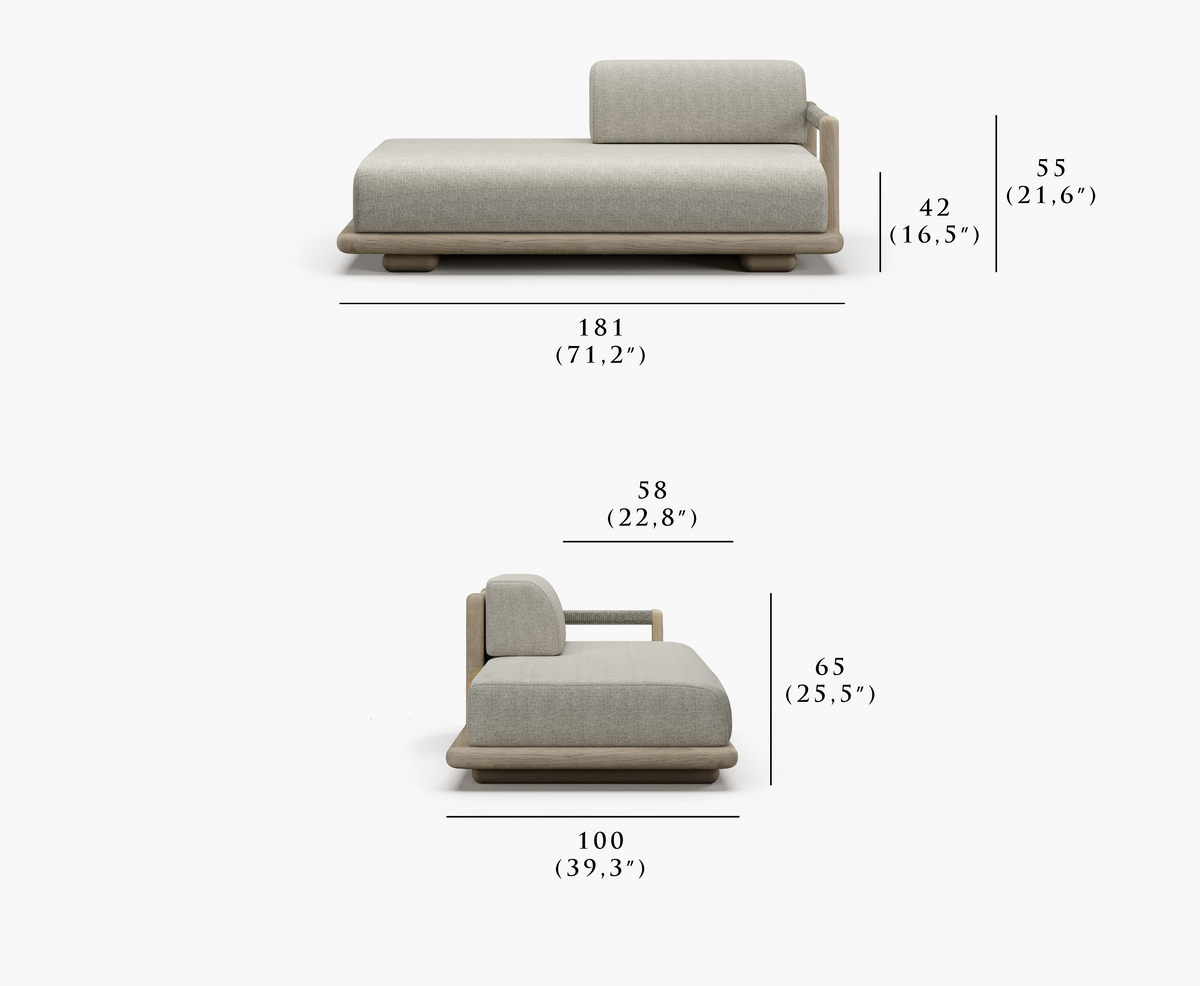 CALEO-ash 2 SEATER HALFREST BACK MODULE