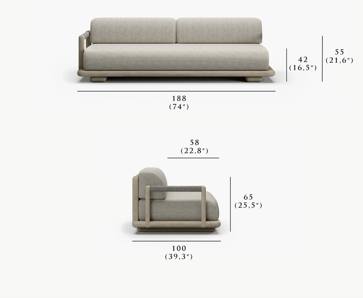 CALEO-ash 2 SEATER LEFT MODULE