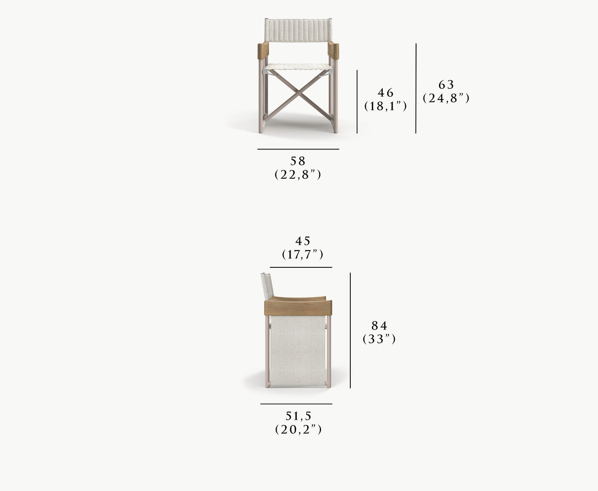 SESTRI-bisque DIRECTOR CHAIR LONG VERSION