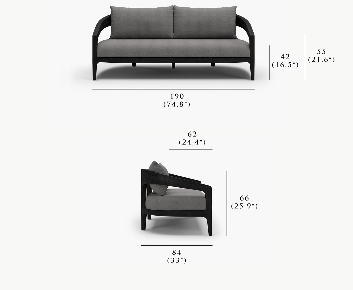 WHALE-noche 2 SEATER SOFA