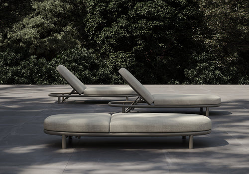 LORVAIN-silver SUN LOUNGER