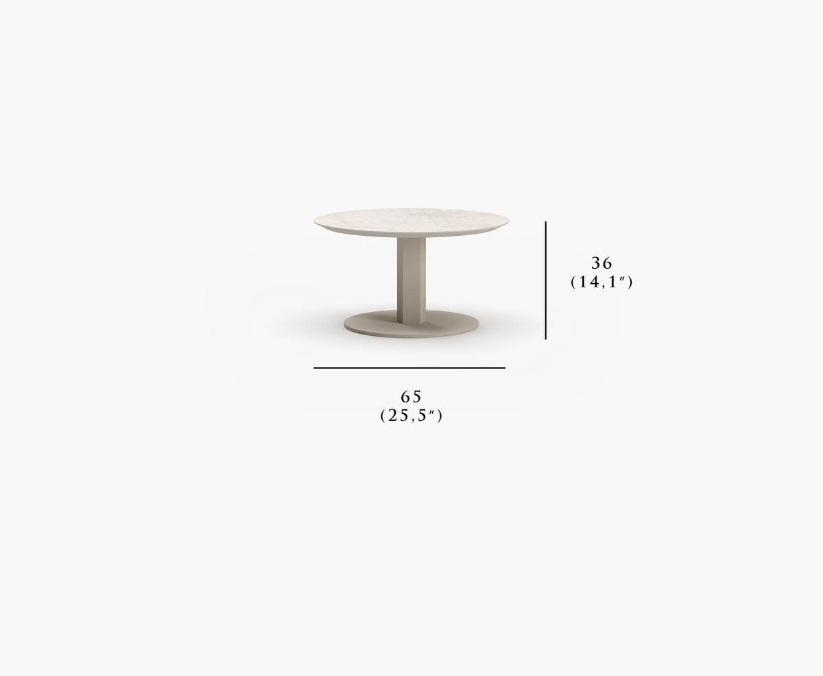 ÉCLAT-bisque ROUND COFFEE TABLE