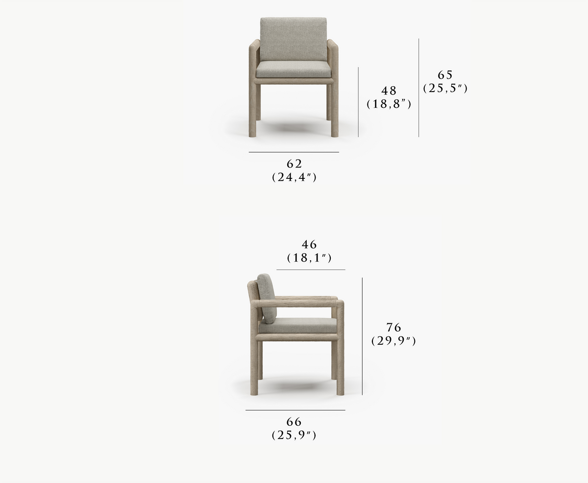 CALEO-ash DINING CHAIR WITH ARMREST