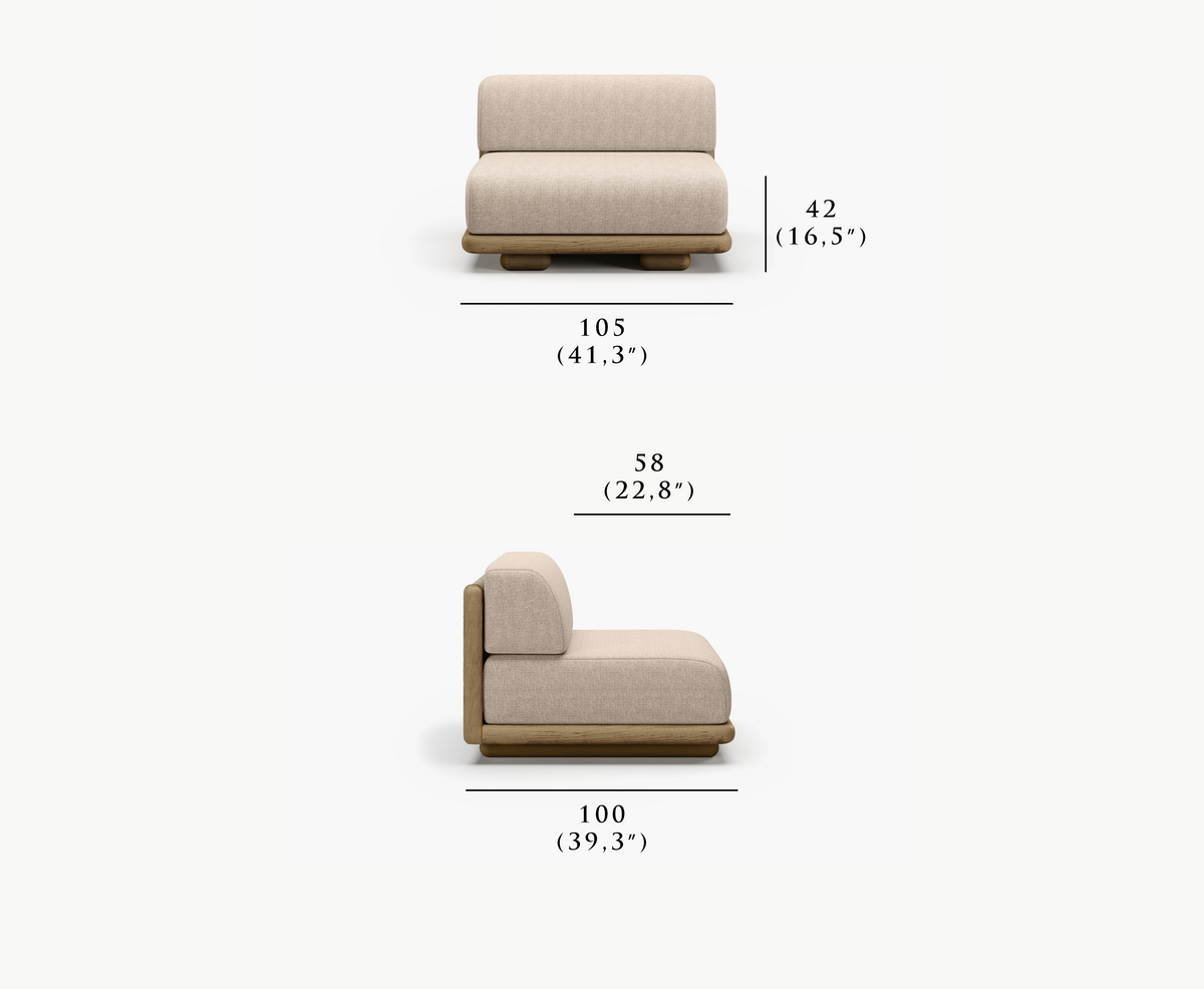 CALEO-natural 1 SEATER CENTRAL MODULE