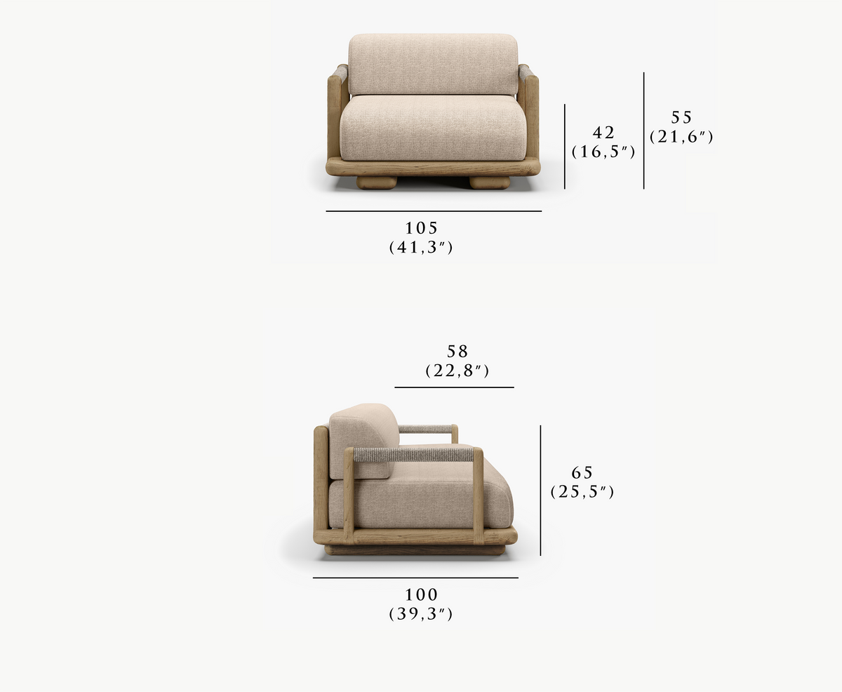 CALEO-natural ARMCHAIR