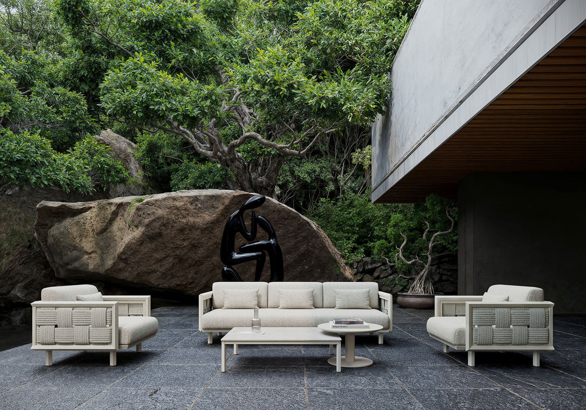 ÉCLAT-bisque 3 SEATER LOUNGE SET