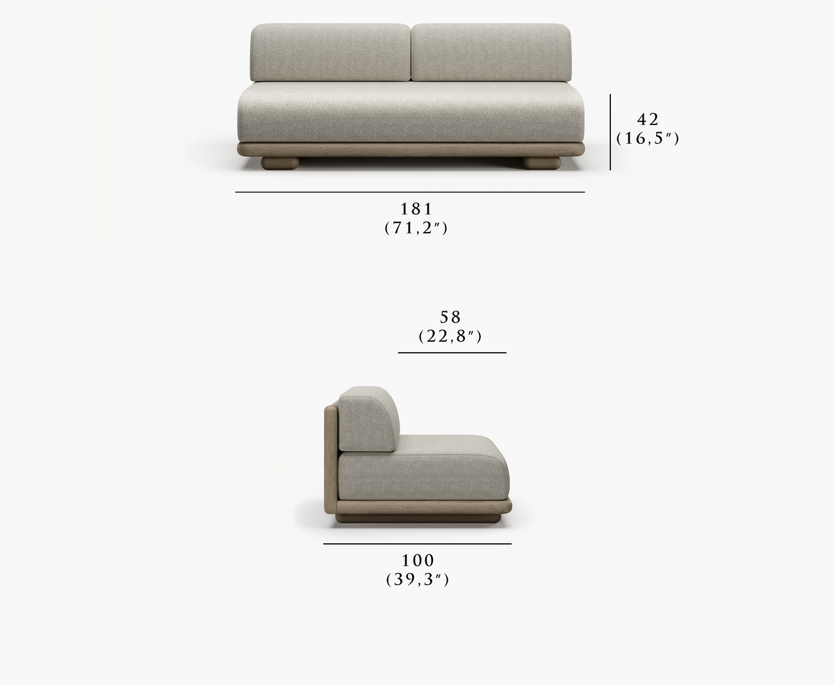 CALEO-ash 2 SEATER CENTRAL SOFA