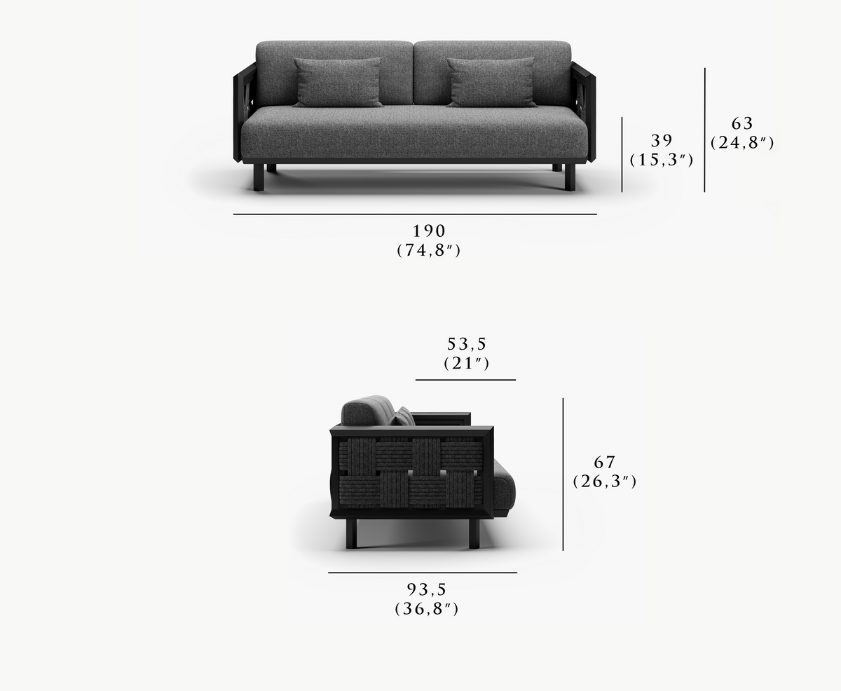 ÉCLAT-nightfall 2 SEATER SOFA