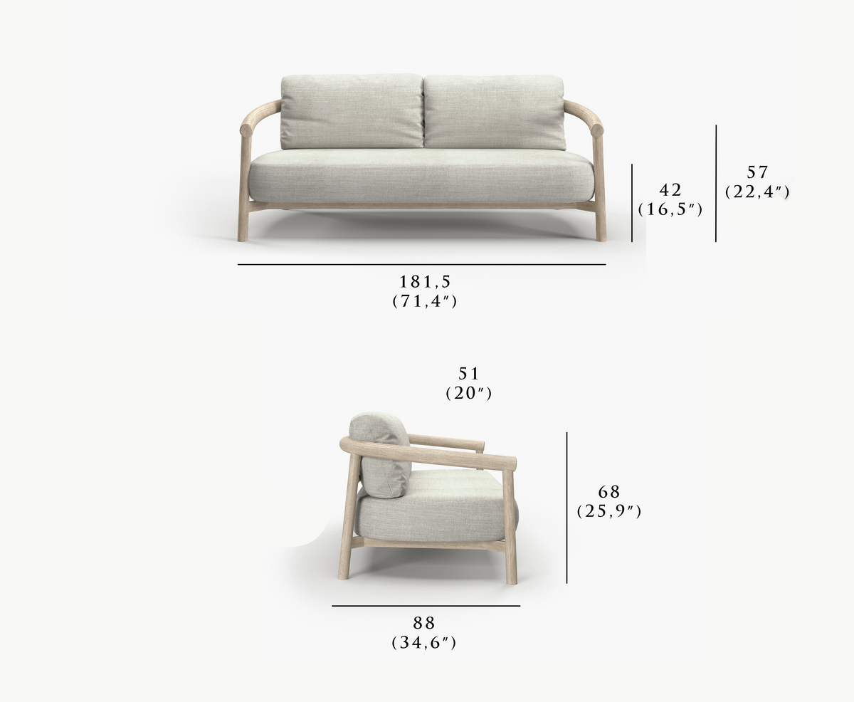 LYORA-lume 2 SEATER SOFA