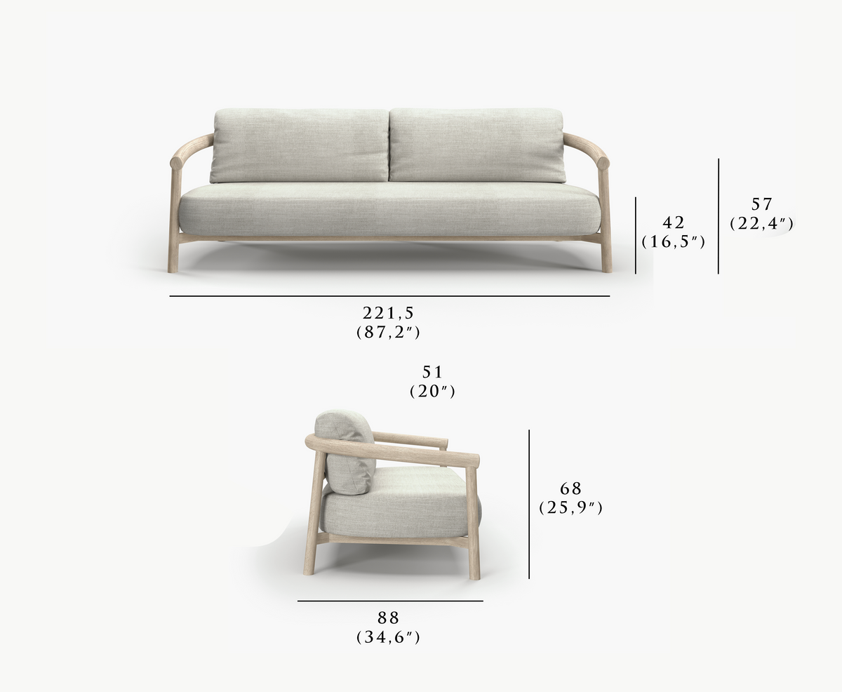 LYORA-lume 3 SEATER SOFA