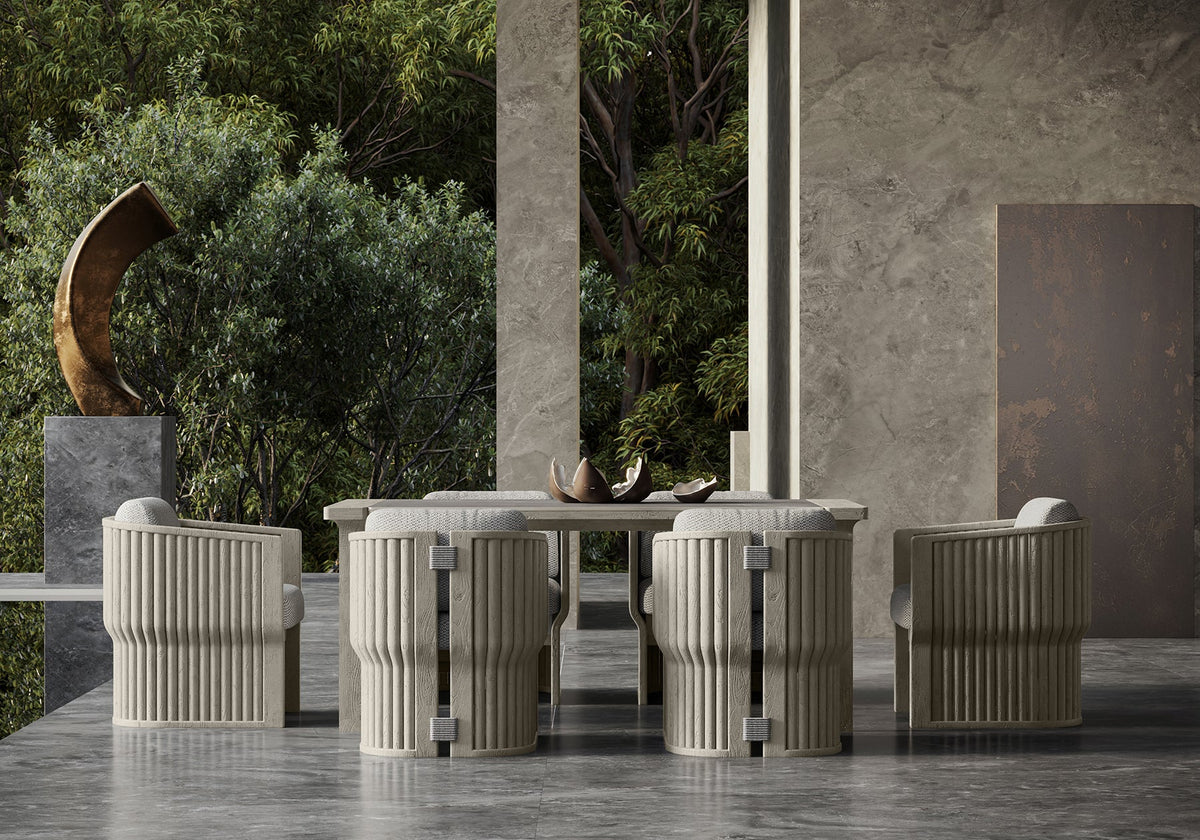 ELYTHIA-ash DINING SET FOR 6