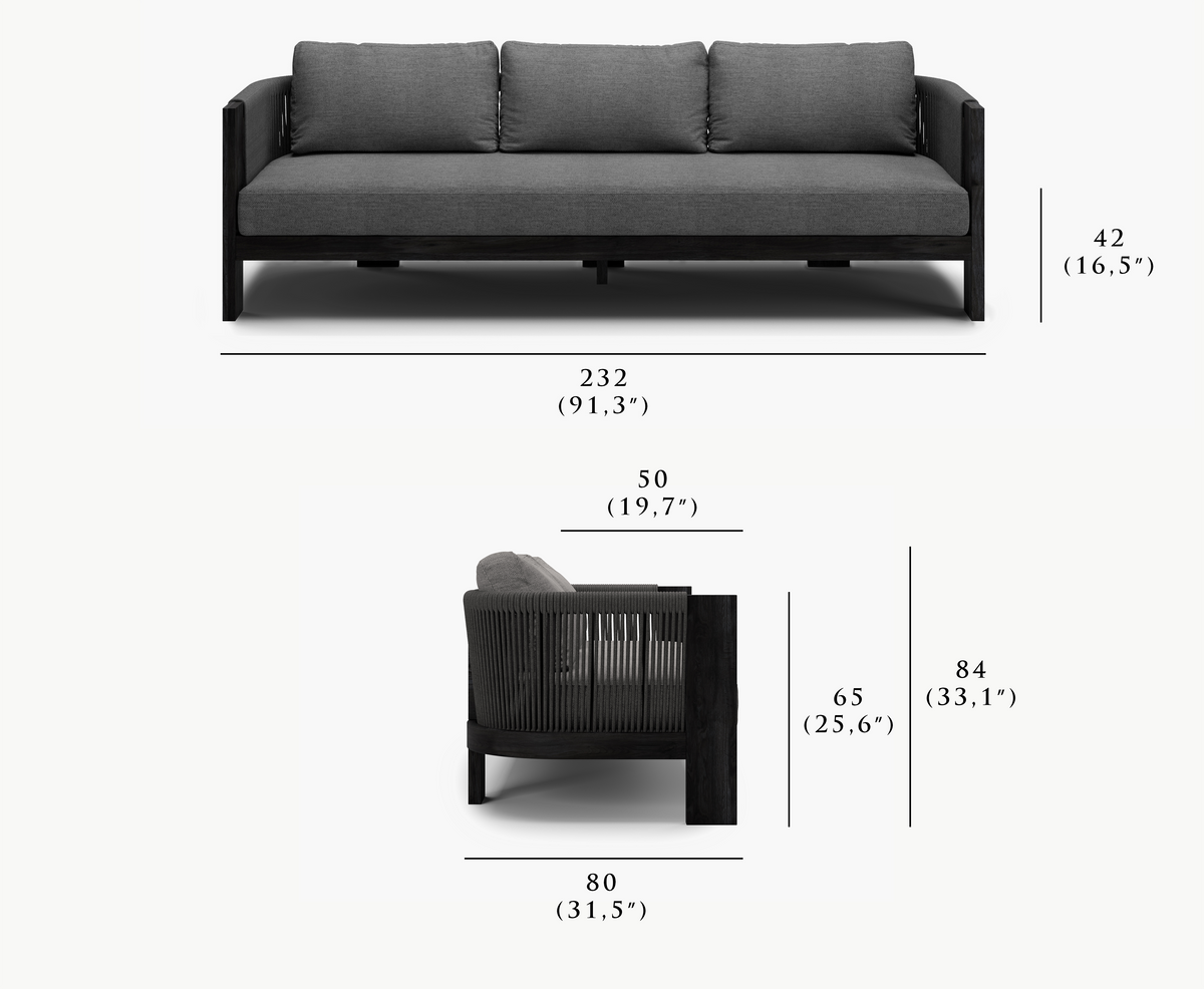 RALPH-noche 3 SEATER SOFA