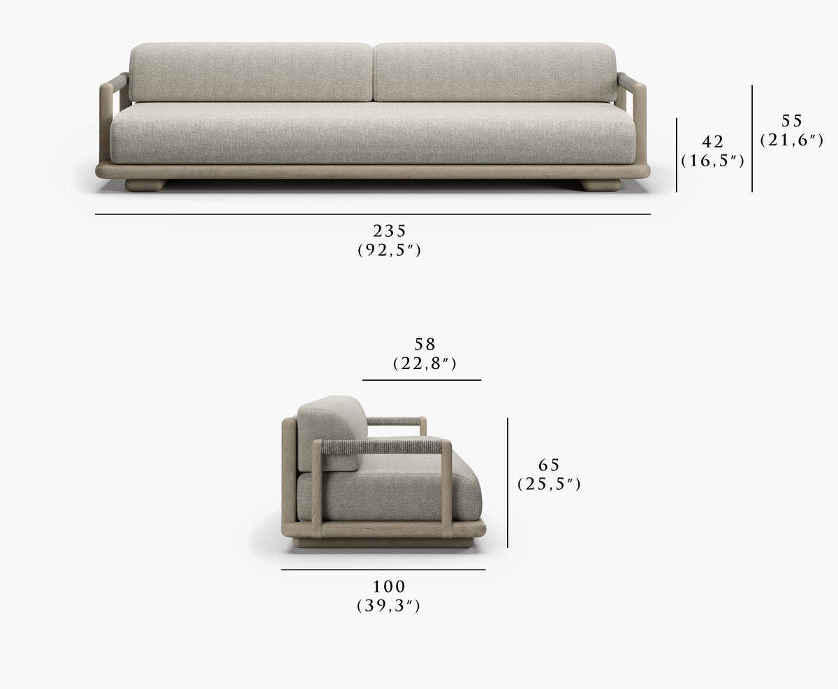 CALEO-ash 3 SEATER SOFA