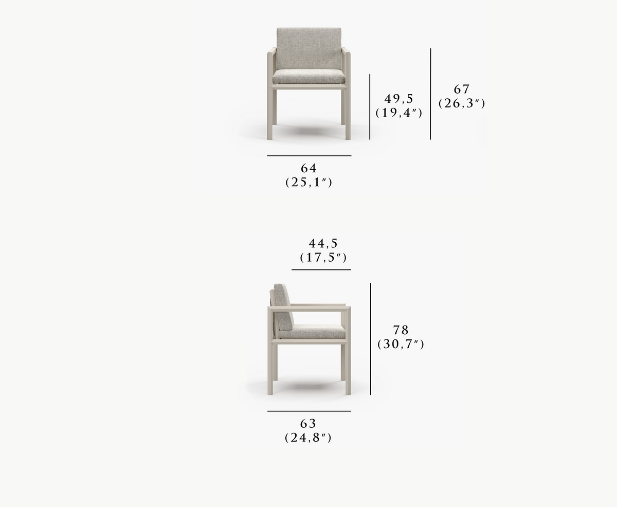 ÉCLAT-bisque DINING CHAIR