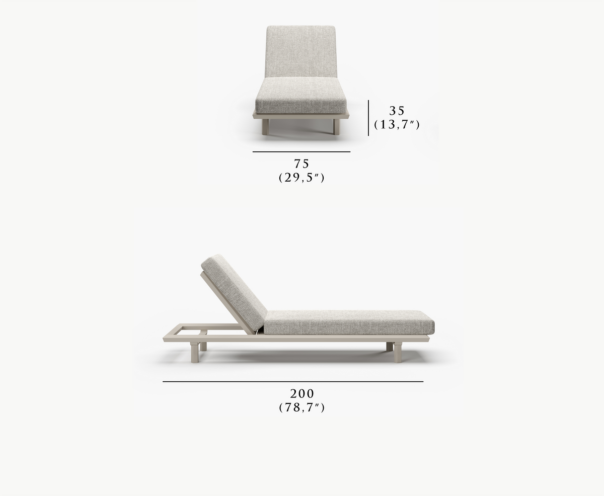 ÉCLAT-bisque SUN LOUNGER