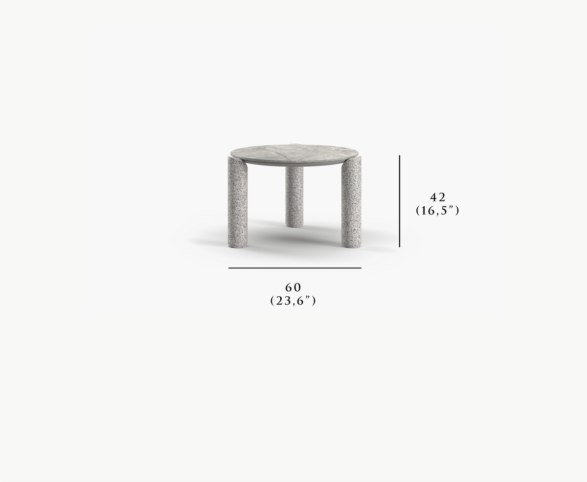 LORVAIN-silver M SIZE COFFEE TABLE