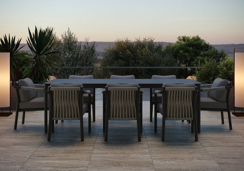 LORVAIN-nightfall DINING SET FOR 8