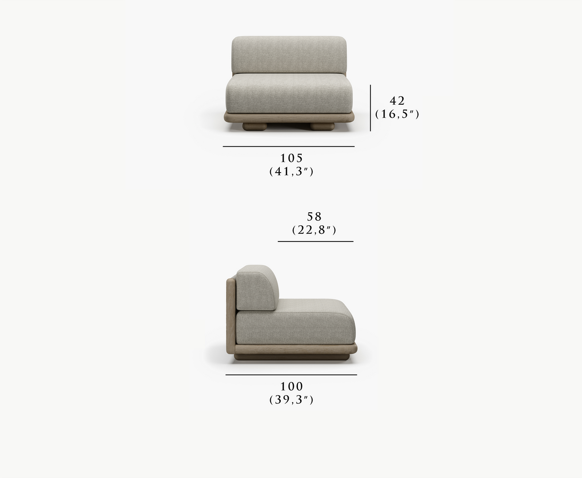 CALEO-ash 1 SEATER CENTRAL SOFA
