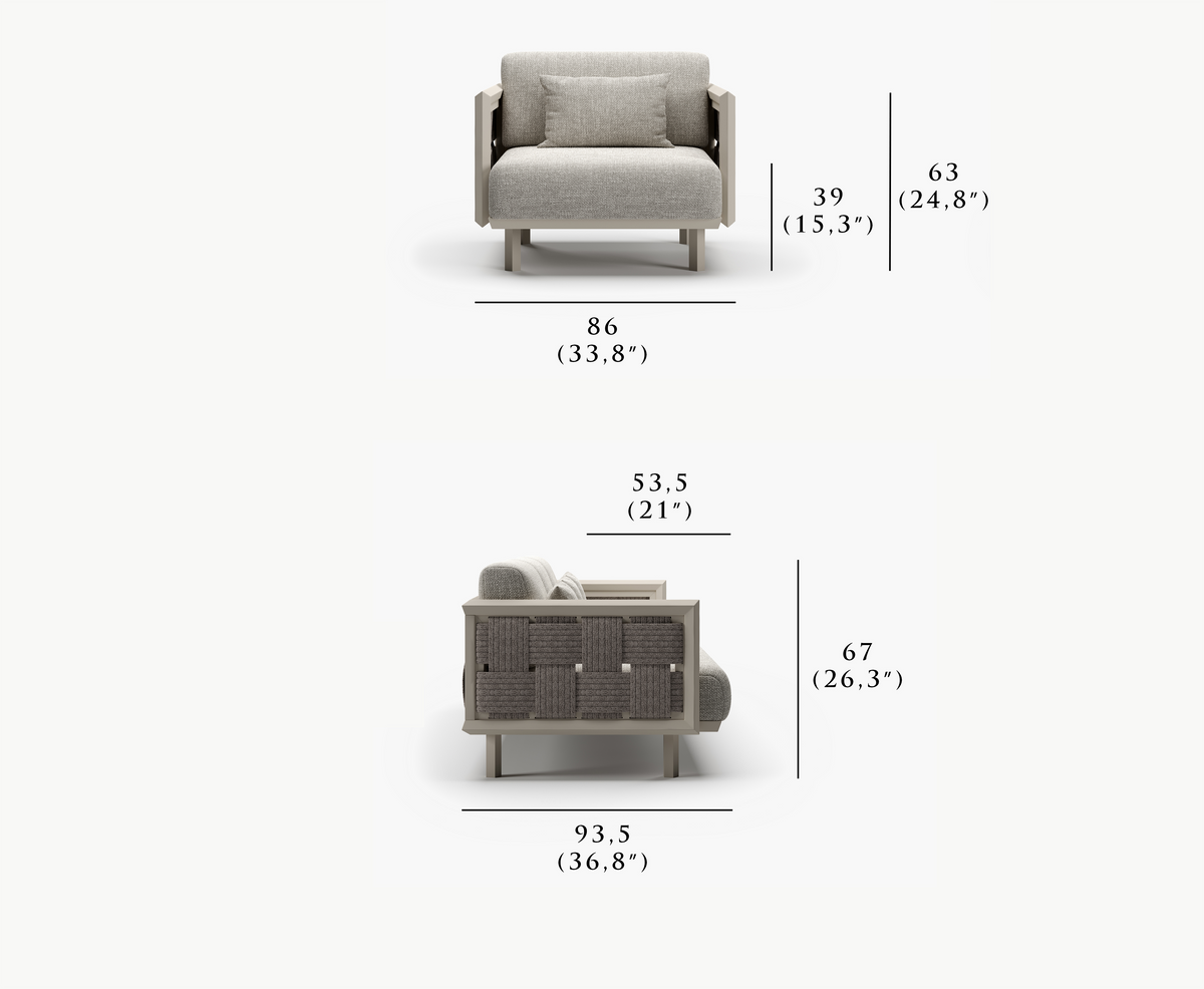 ÉCLAT-bisque ARMCHAIR