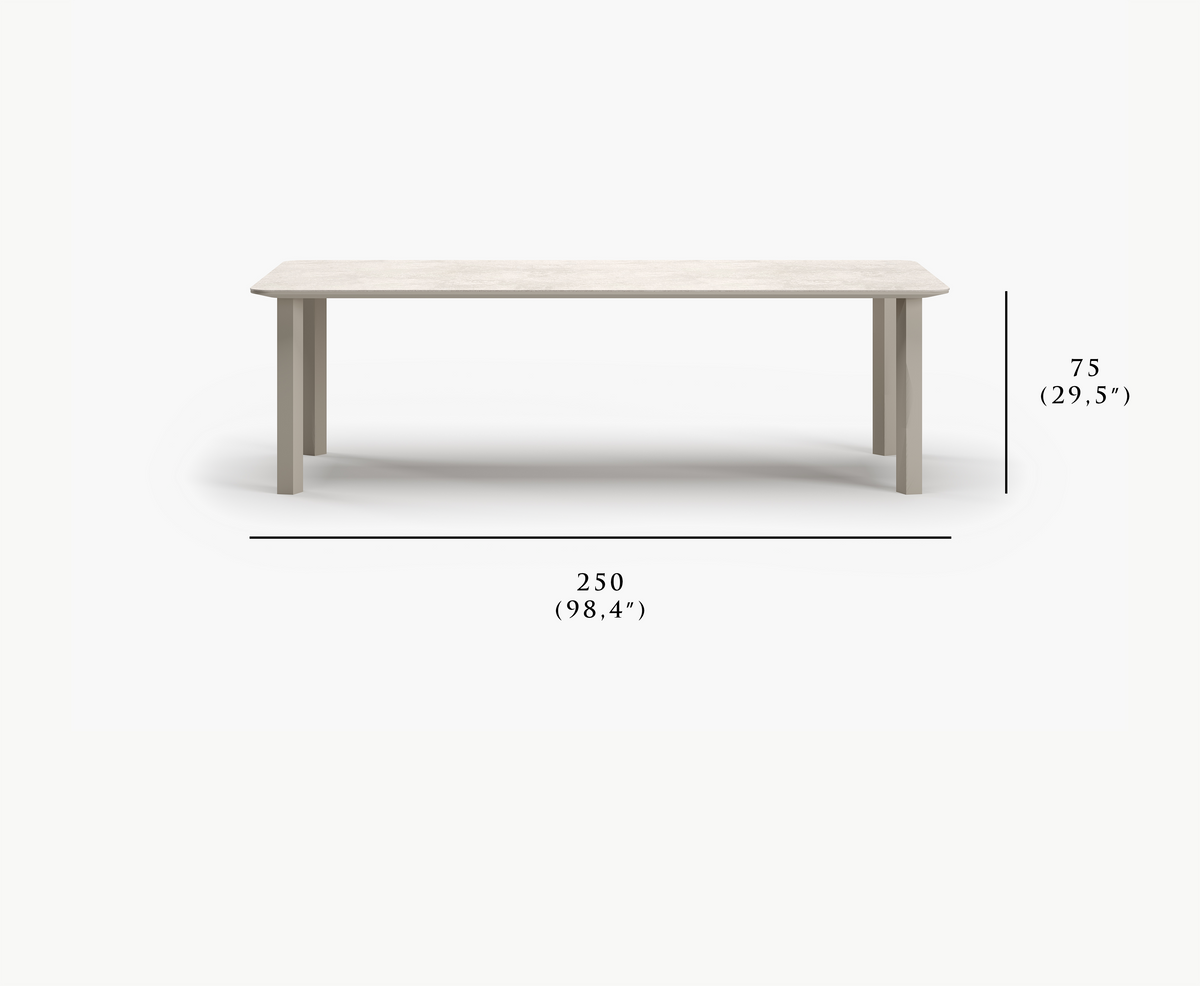 ÉCLAT-bisque DINING TABLE