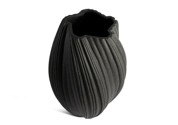 Dune Sandstone S Black Vase
