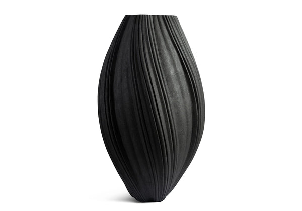 Dune Sandstone L Black Vase
